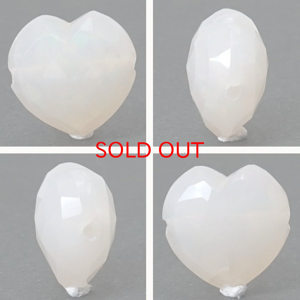 画像2: 天然石 ハート型ビーズ オパール 11×11mm エチオピア産 【 一点もの 】 ハート型 横穴貫通 穴あき ビーズ ハート オリジナルアクセサリー ハンドメイド材料 【 一粒売り 】 パワーストーン お守り 浄化 カラーストーン (2)