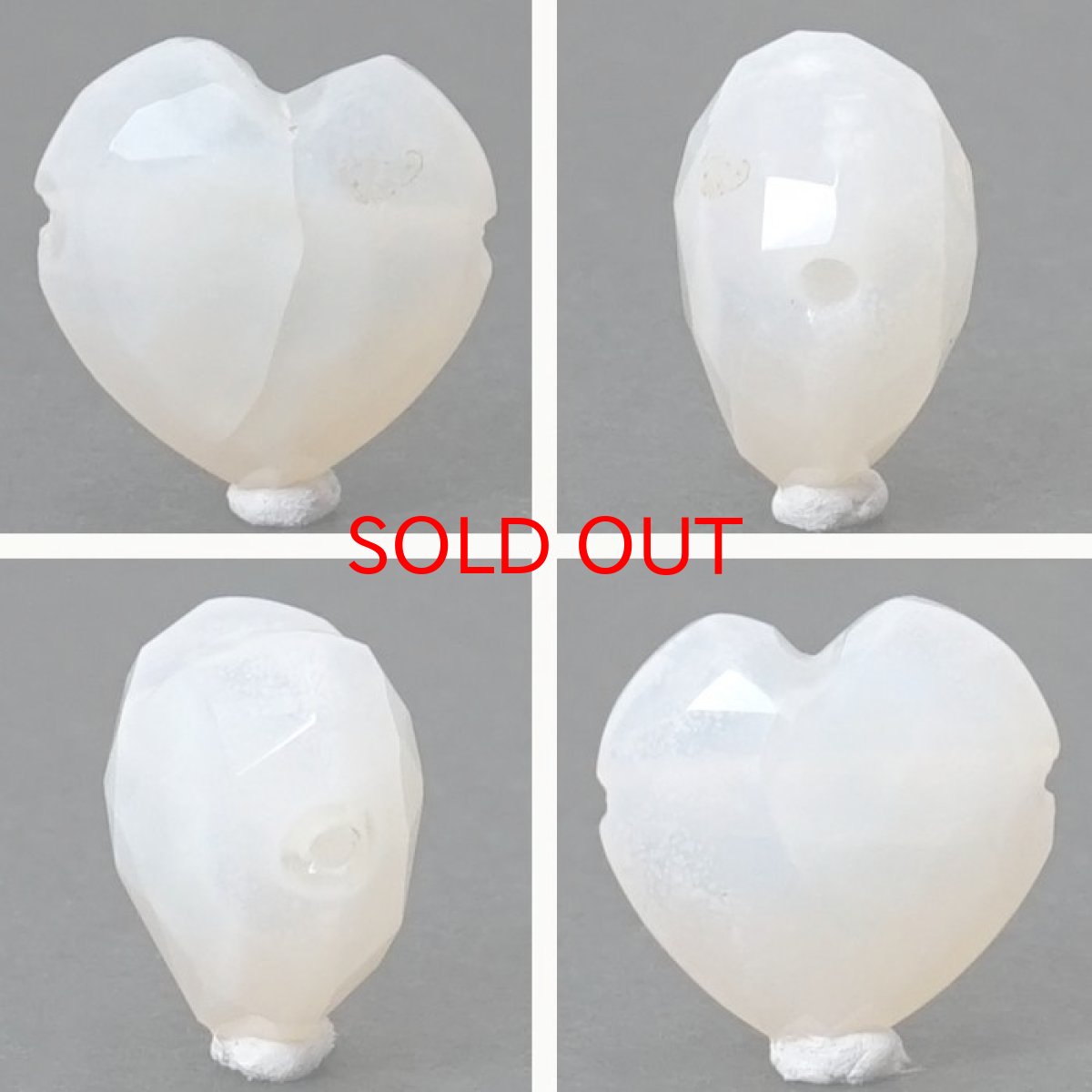 画像2: 天然石 ハート型ビーズ オパール 10×10mm エチオピア産 【 一点もの 】 ハート型 横穴貫通 穴あき ビーズ ハート オリジナルアクセサリー ハンドメイド材料 【 一粒売り 】 パワーストーン お守り 浄化 カラーストーン (2)