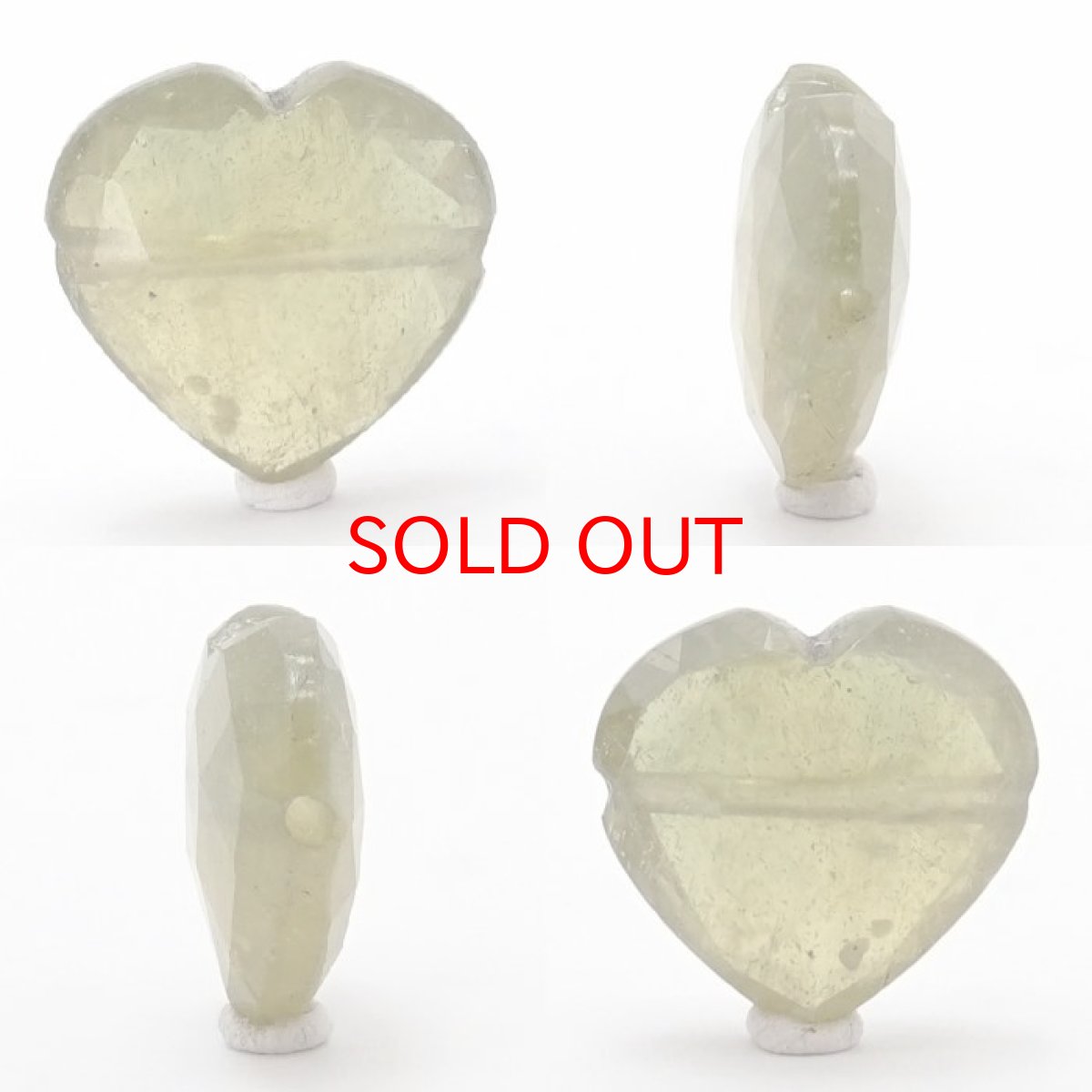 画像2: 天然石 ハート型ビーズ グリーンサファイア 12×12mm マダガスカル産 【 一点もの 】 ハート型 横穴貫通 穴あき ビーズ ハート オリジナルアクセサリー ハンドメイド材料 【 一粒売り 】 パワーストーン お守り 浄化 カラーストーン (2)