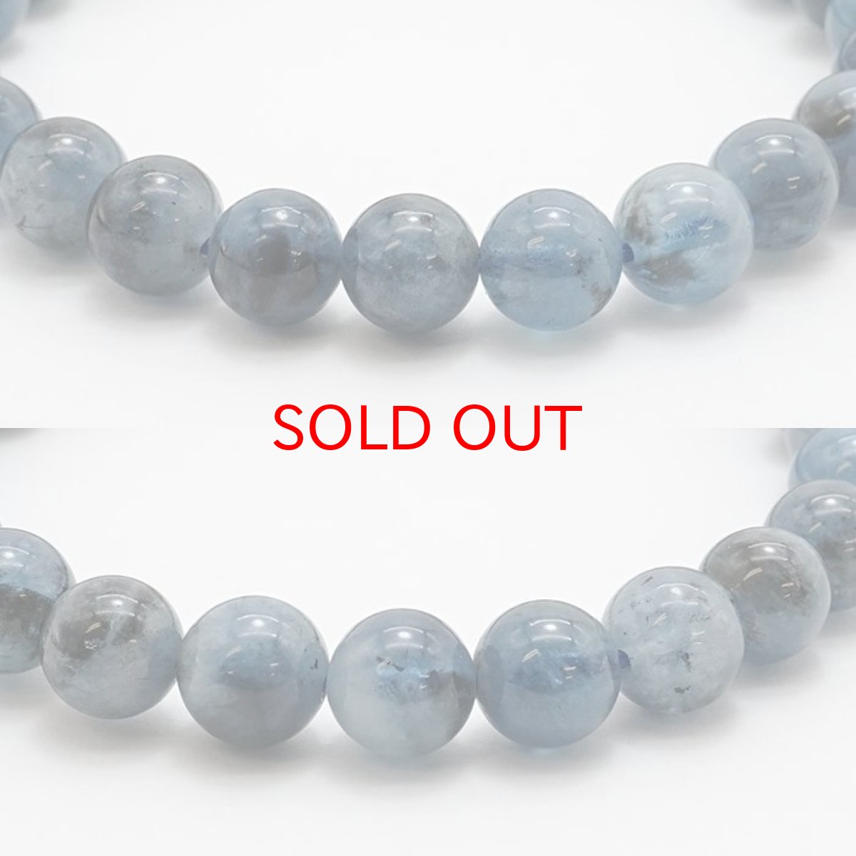 画像2: 【 一点物 】 アクアマリンブレスレット デビルアクアマリン 7.5mm ブラジル産 Aquamarine お守り 天然石 パワーストーン カラーストーン (2)