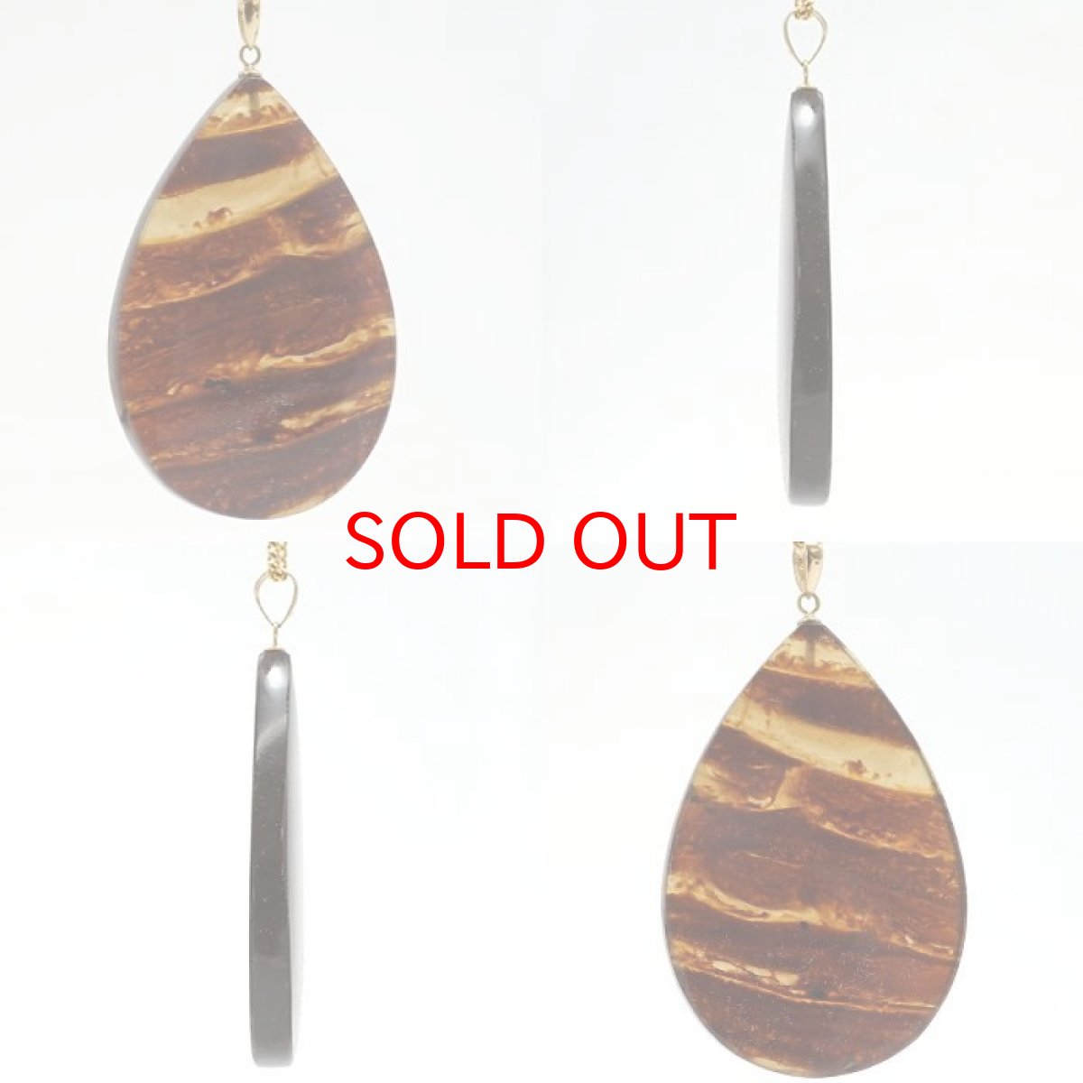 画像2: 【SALE20%OFF】 スマトラアンバー ペンダントトップ インドネシア産 スマトラ産 K18 TOP コールド トップ 【 一点もの 】amber アンバー スマトラ琥珀 ブルーアンバー 植物の化石 天然石 パワーストーン カラーストーン (2)