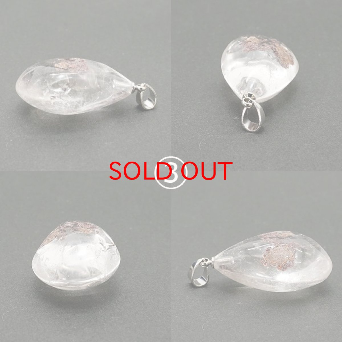 画像6: ガーデンクォーツ 原石 ペンダントトップ ステンレス ブラジル産 ドロップ型 Garden quartz 庭園水晶  誕生石 天然石 pendant ネックレス カラーストーン ゴールド シルバー (6)