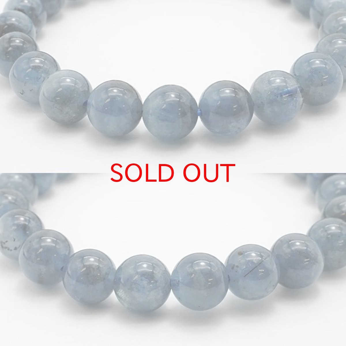 画像2: 【 一点物 】 アクアマリンブレスレット デビルアクアマリン ブラジル産 Aquamarine 8.5mm お守り 天然石 パワーストーン カラーストーン (2)