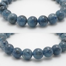 画像2: 【 一点物 】 アクアマリンブレスレット デビルアクアマリン ブラジル産 Aquamarine 8.5mm お守り 天然石 パワーストーン カラーストーン (2)