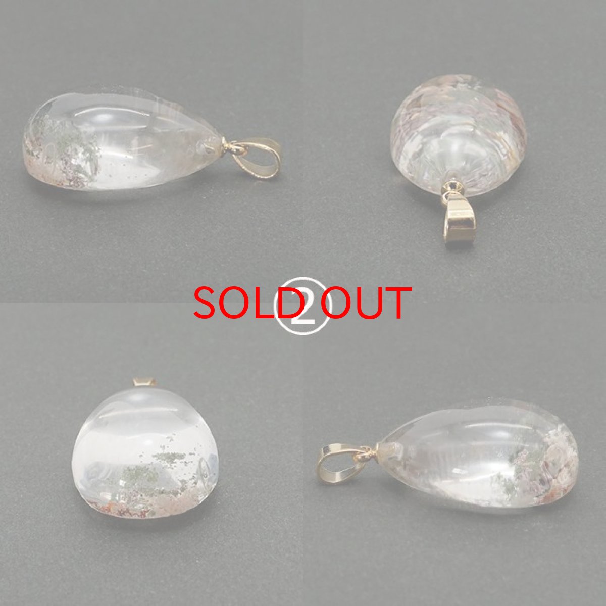 画像4: ガーデンクォーツ 原石 ペンダントトップ ステンレス ブラジル産 ドロップ型 Garden quartz 庭園水晶  誕生石 天然石 pendant ネックレス カラーストーン ゴールド シルバー (4)