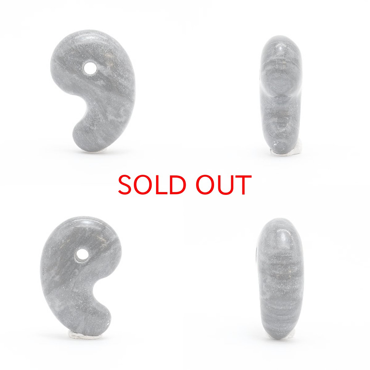 画像2: 【日本の石】カルスト鍾乳石 30mm 勾玉 愛媛県 天然石 パワーストーン カラーストーン (2)