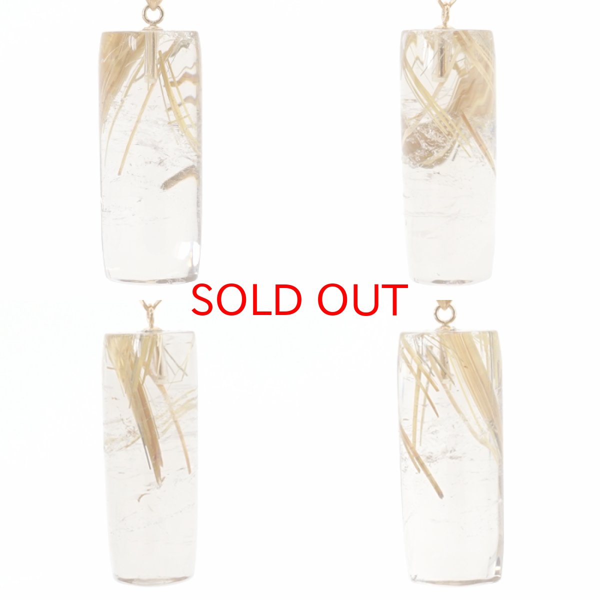 画像2: ルチルクォーツ ペンダントトップ 28.5ct ブラジル産 K18 【 1点もの 】 金紅石入り水晶 黄金色 日本製 ゴールド ルチル ネックレス ペンダント 浄化 お守り 天然石 パワーストーン カラーストーン (2)