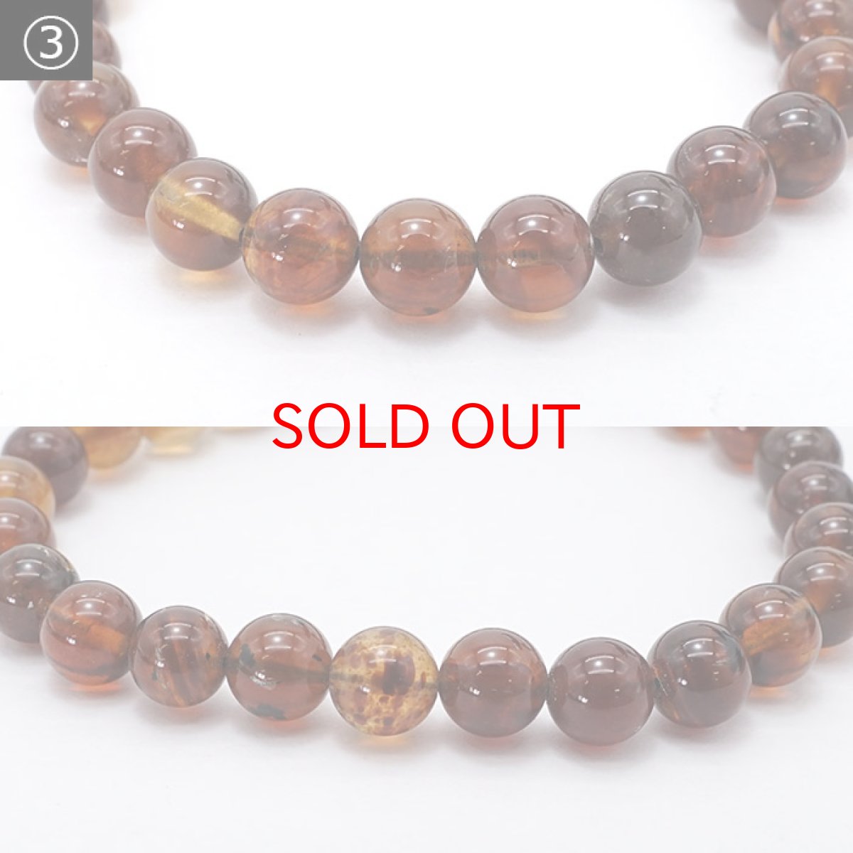 画像10: スマトラブルーアンバー ブレスレット インドネシア産 丸玉 6mm 【 一点もの 】amber アンバー スマトラ産 琥珀 植物の化石 天然石 パワーストーン カラーストーン (10)