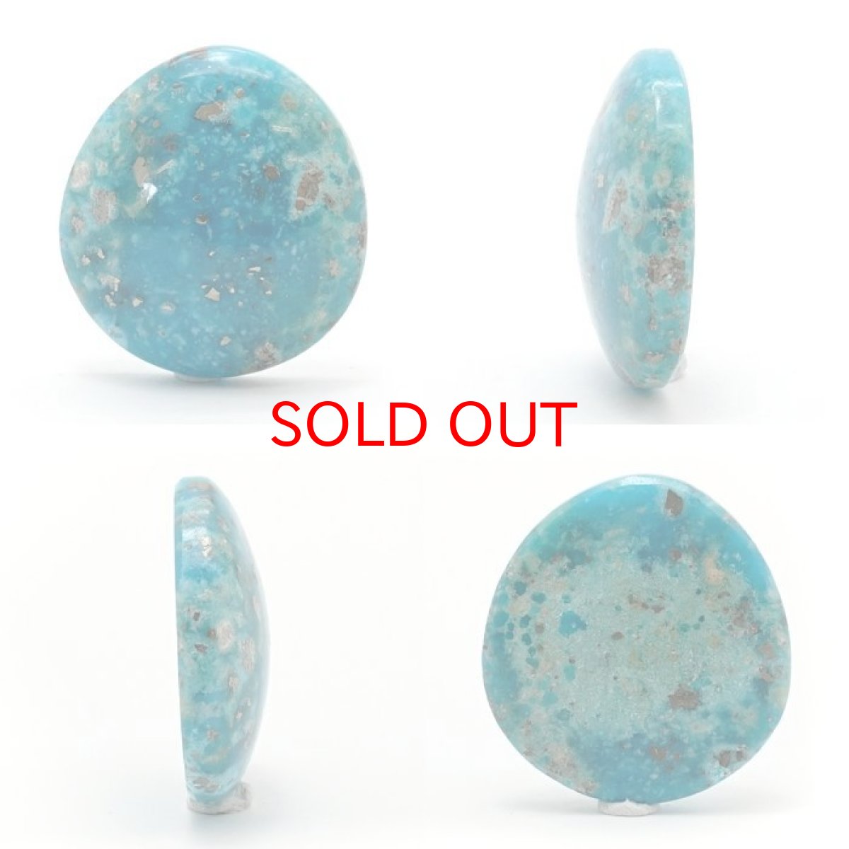 画像2: ペルシアンターコイズ ルース 16.7ct イラン産 【 一点もの 】 ターコイズ Prussian Turquoise トルコ石 12月誕生石 裸石 宝石 天然石 パワーストーン カラーストーン (2)