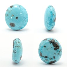 画像2: ペルシアンターコイズ ルース 30.1ct イラン産 【 一点もの 】 ターコイズ Prussian Turquoise トルコ石 12月誕生石 裸石 宝石 天然石 パワーストーン カラーストーン (2)