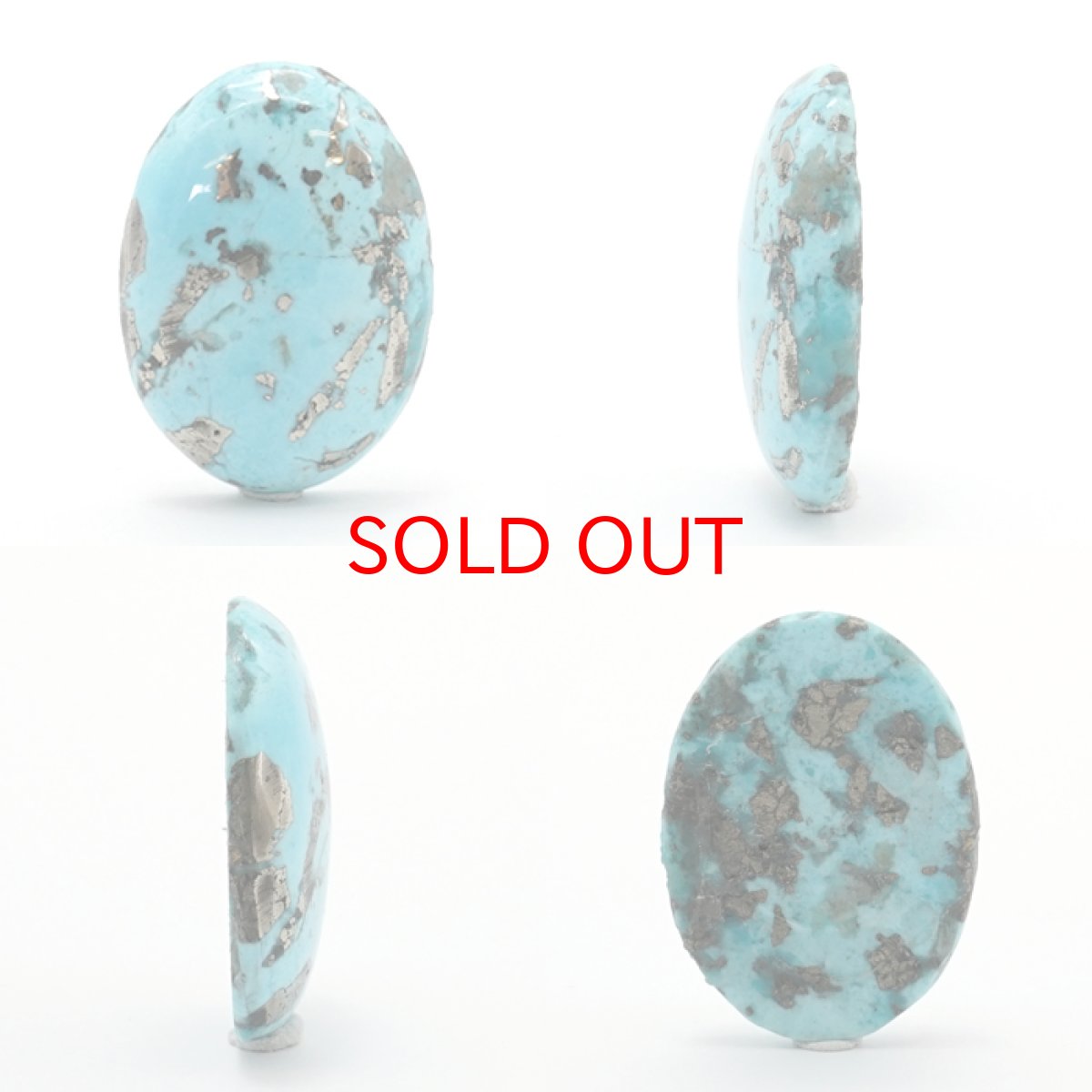 画像2: ペルシアンターコイズ ルース 19.3ct イラン産 【 一点もの 】 ターコイズ Prussian Turquoise トルコ石 12月誕生石 裸石 宝石 天然石 パワーストーン カラーストーン (2)