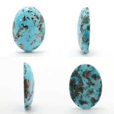 画像2: ペルシアンターコイズ ルース 19.3ct イラン産 【 一点もの 】 ターコイズ Prussian Turquoise トルコ石 12月誕生石 裸石 宝石 天然石 パワーストーン カラーストーン (2)