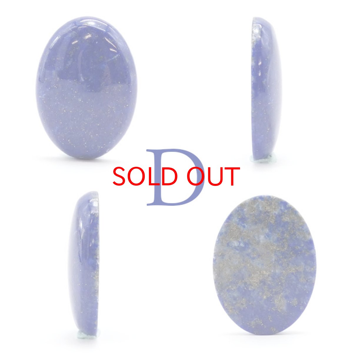 画像5: 【 一点もの 】ラピスラズリ オーバル ルース 約28×25mm 全四種 アフガニスタン産 希少 天然石 パワーストーン カラーストーン (5)