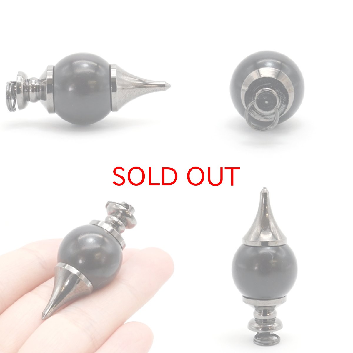 画像2: 黒檀 パワーズウッド ペンデュラム Sサイズ 日本製 Pendulum ダウジング 振り子 kokutan 木 樹 ペンジュラム シルバー ブラック ペンダントトップ チャーム 天然木 (2)