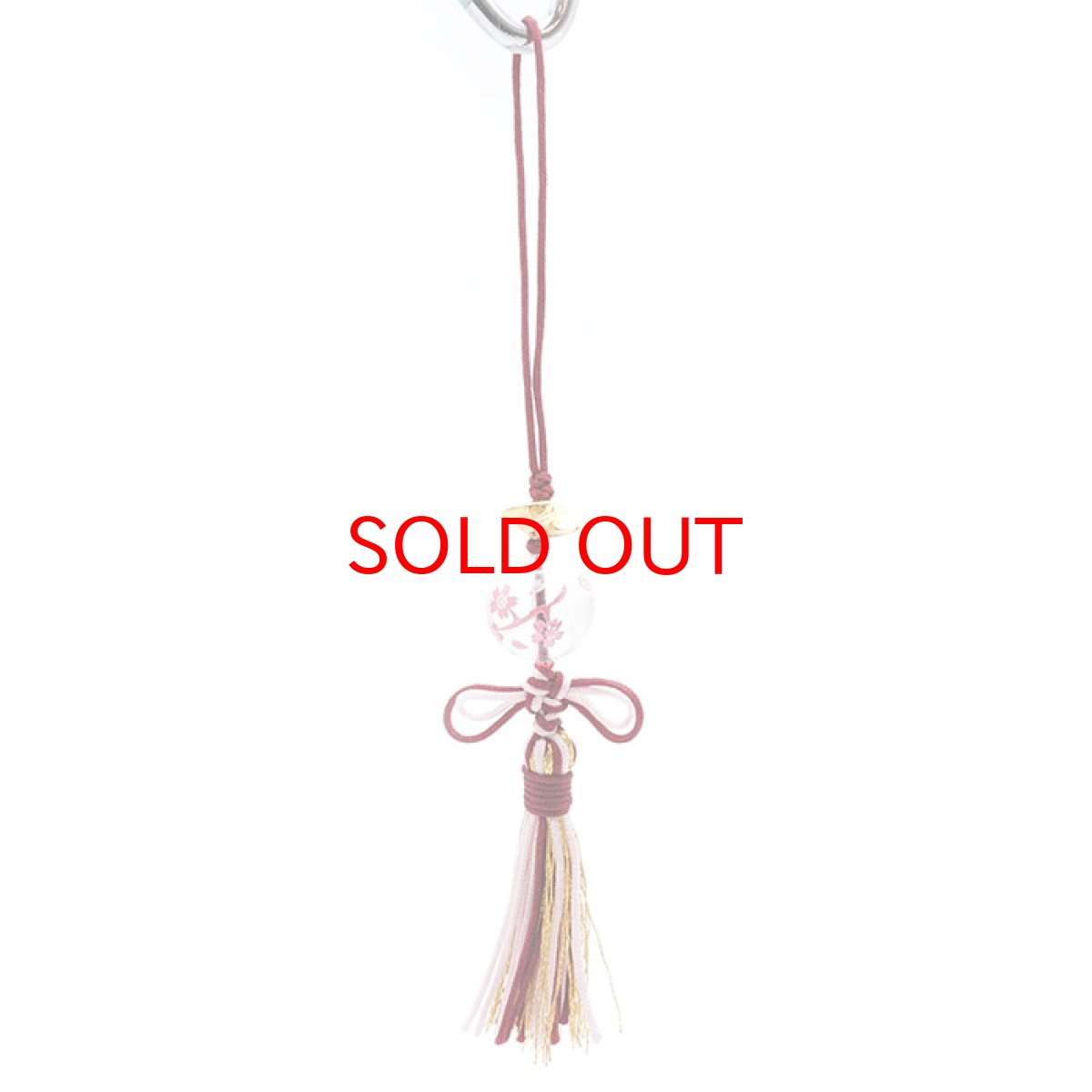 画像2: 《招福さくらストラップ》 　水晶 弊社オリジナル 桜 天然石ストラップ (2)