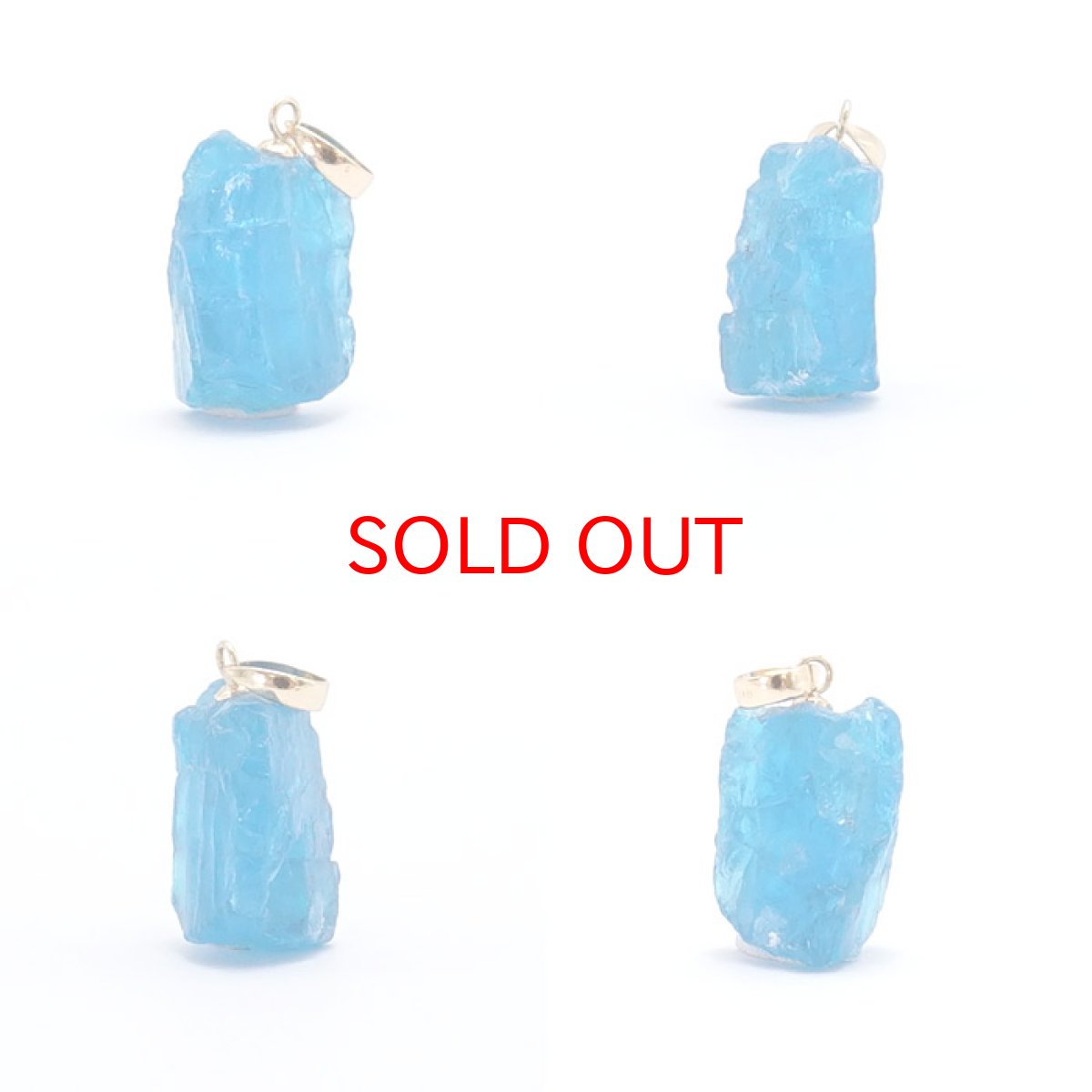 画像2: 1点もの ブルーアパタイト 原石 ブラジル産 ペンダントトップ K18 ゴールド ペンダント ラフ原石 【 一点もの 】 アパタイト apatite  パワーチャージ 天然石 パワーストーン カラーストーン (2)