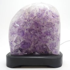 画像2: 【一点もの】アメジストクラスター 原石 《ライト内蔵》 ブラジル産 amethyst レア 浄化 風水 置き物 天然石 パワーストーン 【送料無料】 カラーストーン (2)