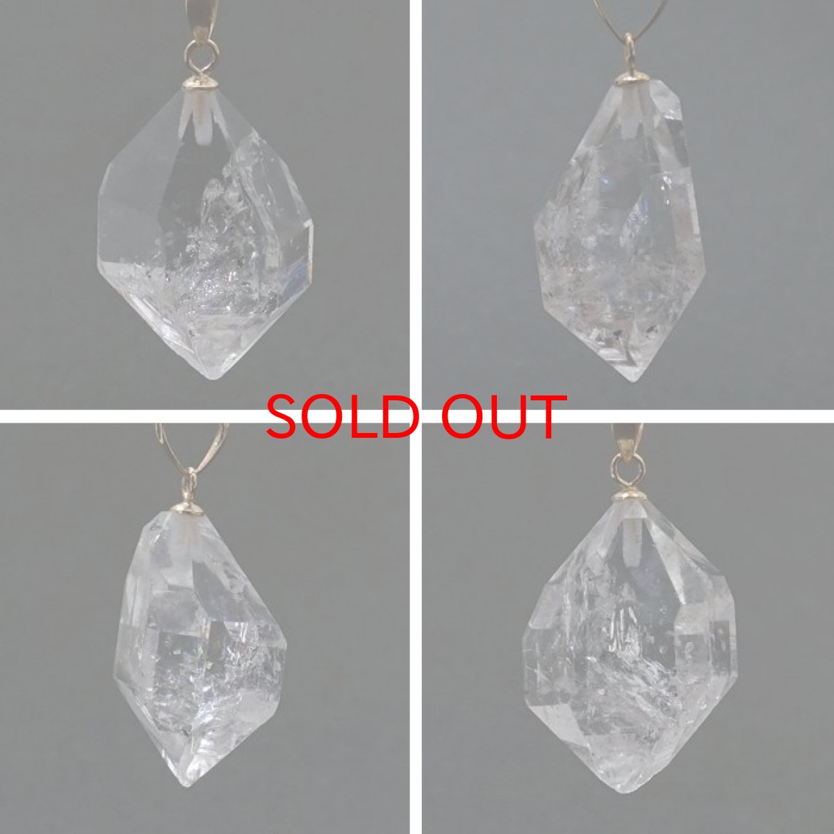 画像2: ハーキマーダイヤモンド ペンダントトップ K18 アメリカ産 ドリームクリスタル ダイヤモンド 水晶 出産御守り 稀少価値 【 一点もの 】 日本製 天然石アクセサリー ペンダント トップ ネックレス 【 送料無料 】 パワーストーン 浄化 お守り 天然石 (2)