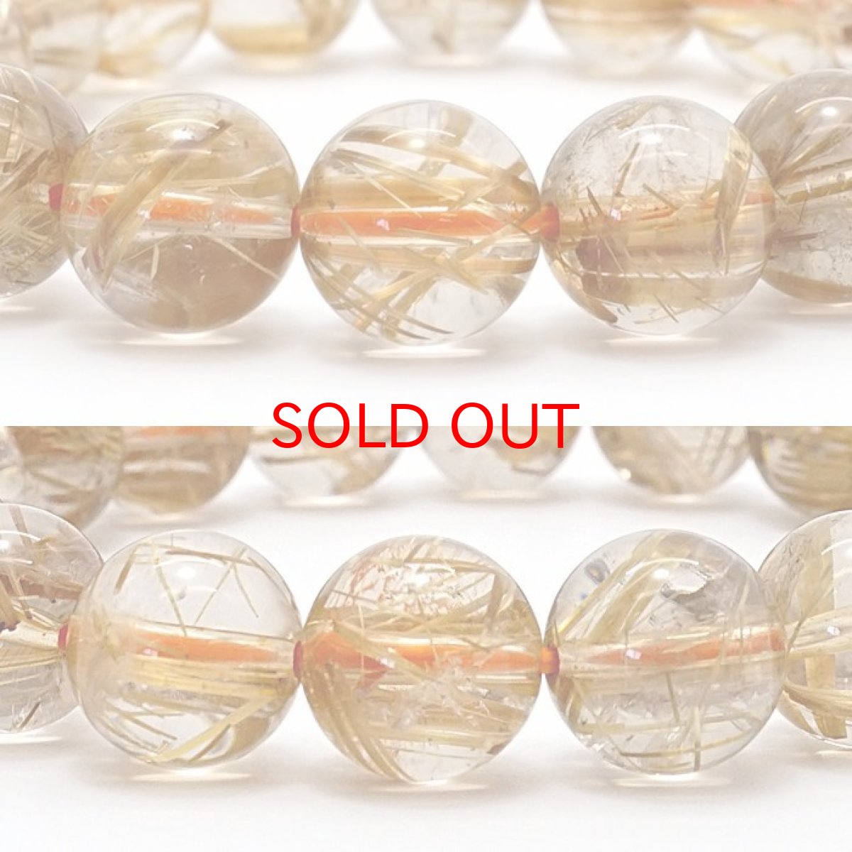 画像2: 【 一点もの 】 ゴールドルチルクォーツ ブレスレット 11mm ブラジル産 ルチル goldrutil ゴールド 金紅石入り水晶 黄金色 天然石 パワーストーン カラーストーン (2)