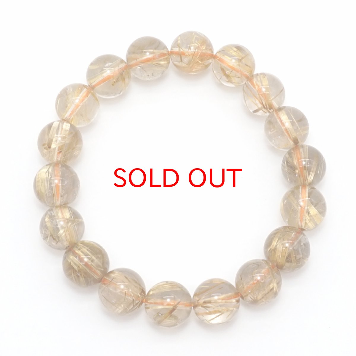 画像4: 【 一点もの 】 ゴールドルチルクォーツ ブレスレット 11mm ブラジル産 ルチル goldrutil ゴールド 金紅石入り水晶 黄金色 天然石 パワーストーン カラーストーン (4)