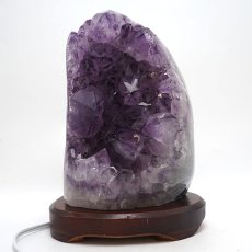 画像2: 【一点もの】アメジストクラスター 原石 《ライト内蔵》 ブラジル産 amethyst レア 浄化 風水 置き物 天然石 パワーストーン 【送料無料】 カラーストーン (2)