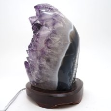 画像3: 【一点もの】アメジストクラスター 原石 《ライト内蔵》 ブラジル産 amethyst レア 浄化 風水 置き物 天然石 パワーストーン 【送料無料】 カラーストーン (3)