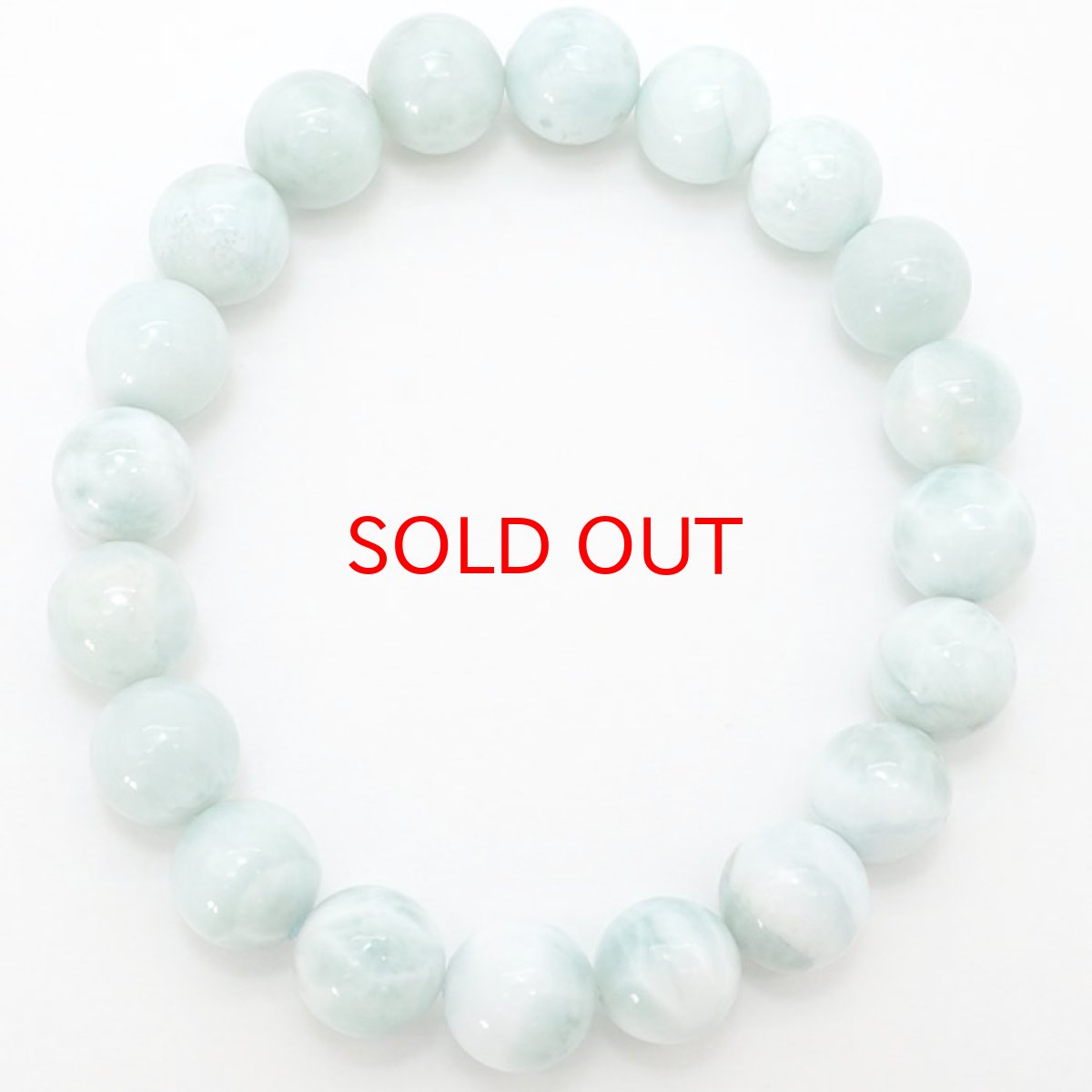 画像3: 【20%OFFセール】 ラリマー ブレスレット 10mm ドミニカ共和国産 Larimar ブルー・ペクトライト 天然石 パワーストーン カラーストーン (3)