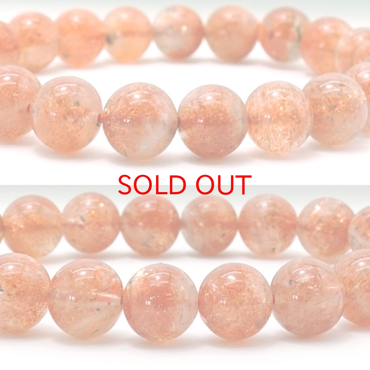 画像2: 天然石 サンストーン ブレスレット 8mm インド産【 一点もの 】サンストーンブレスレット 太陽 パワーストーン お守り 浄化 カラーストーン (2)