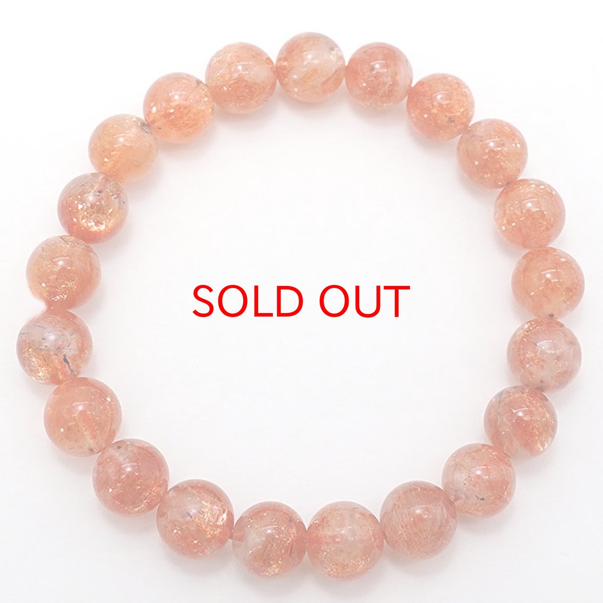 画像4: 天然石 サンストーン ブレスレット 8mm インド産【 一点もの 】サンストーンブレスレット 太陽 パワーストーン お守り 浄化 カラーストーン (4)