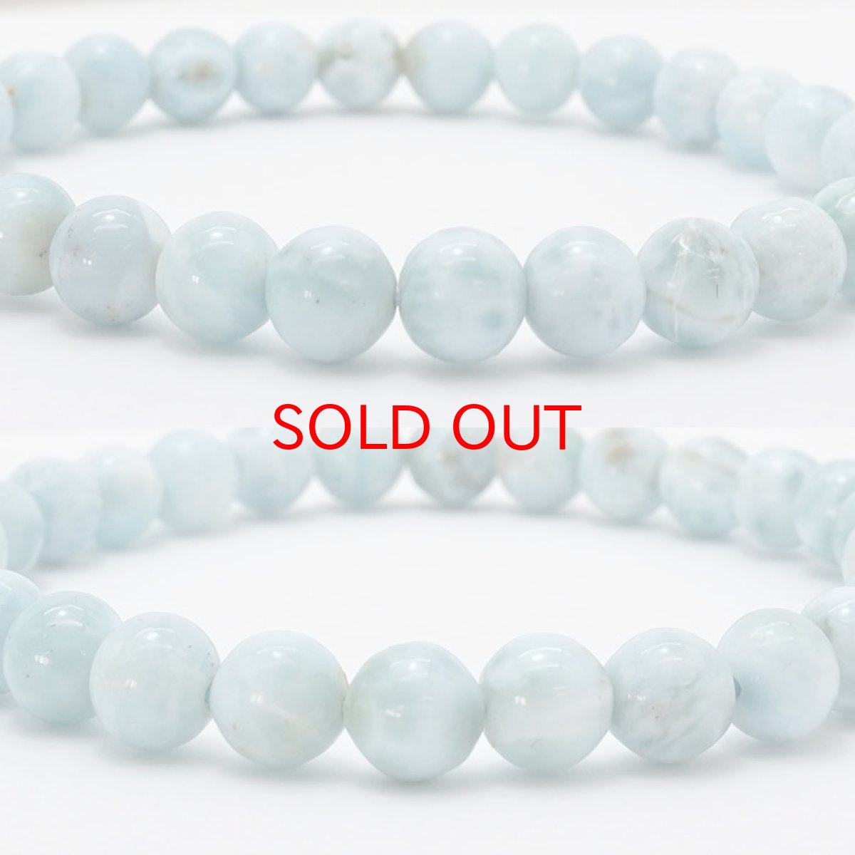 画像2: 【一点物】 ラリマー ブレスレット 6mm ドミニカ共和国産 Larimar ブルー・ペクトライト 天然石 パワーストーン カラーストーン (2)