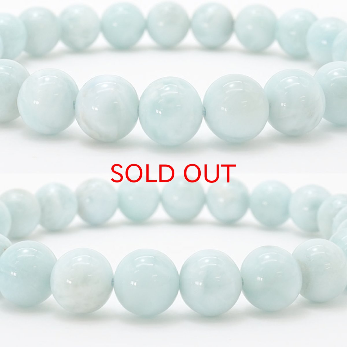 画像2: 【一点物】 ラリマー ブレスレット 9mm ドミニカ共和国産 Larimar ブルー・ペクトライト 天然石 パワーストーン カラーストーン (2)