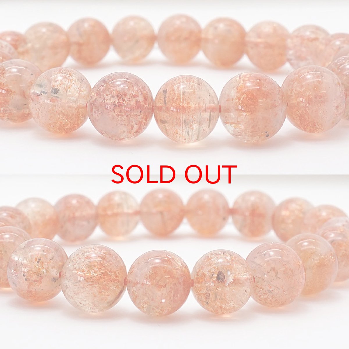 画像2: 天然石 サンストーン ブレスレット 10mm インド産【 一点もの 】サンストーンブレスレット 太陽 パワーストーン お守り 浄化 カラーストーン (2)