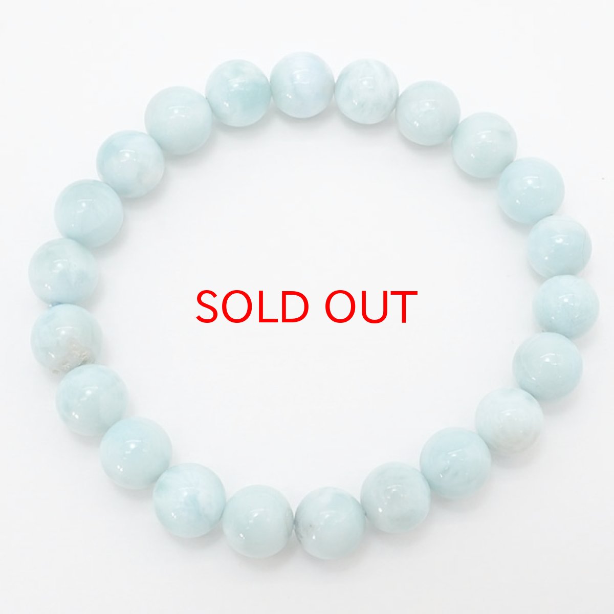 画像3: 【一点物】 ラリマー ブレスレット 9mm ドミニカ共和国産 Larimar ブルー・ペクトライト 天然石 パワーストーン カラーストーン (3)