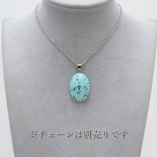 画像3: ペルシアンターコイズ ペンダントトップ イラン産 【 一点もの 】 ターコイズ Prussian Turquoise トルコ石 12月誕生石 ペンダント ネックレス トップ 天然石 パワーストーン (3)