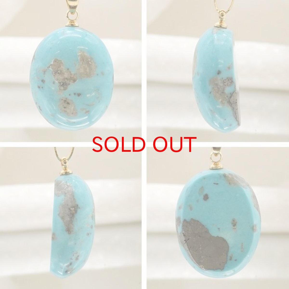 画像2: ペルシアンターコイズ ペンダントトップ イラン産 【 一点もの 】 ターコイズ Prussian Turquoise トルコ石 12月誕生石 ペンダント ネックレス トップ 天然石 パワーストーン (2)