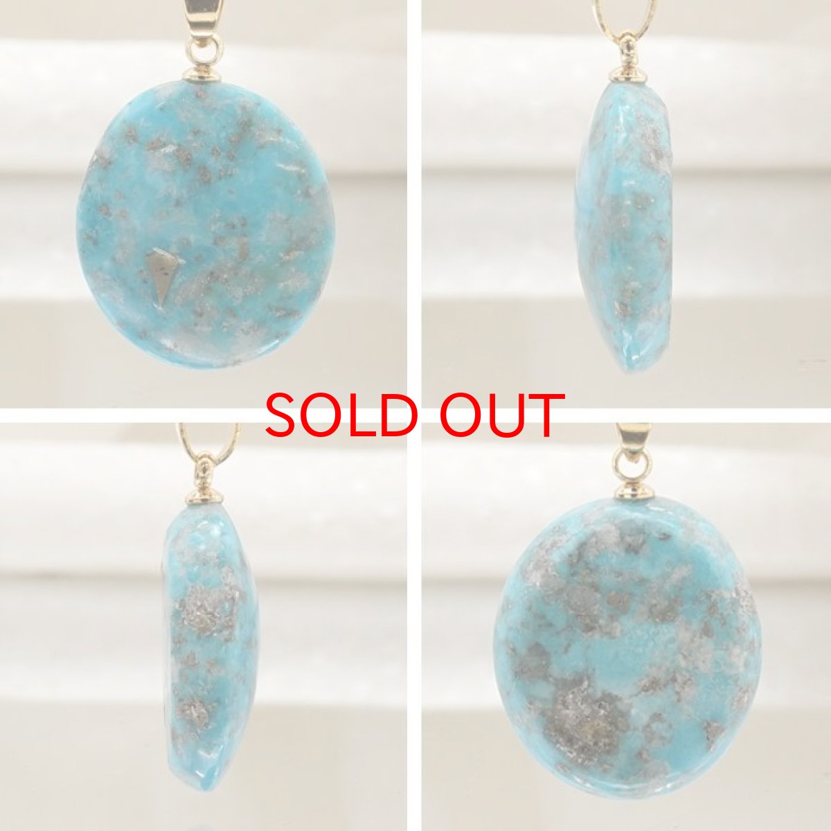 画像2: ペルシアンターコイズ ペンダントトップ イラン産 【 一点もの 】 ターコイズ Prussian Turquoise トルコ石 12月誕生石 ペンダント ネックレス トップ 天然石 パワーストーン (2)