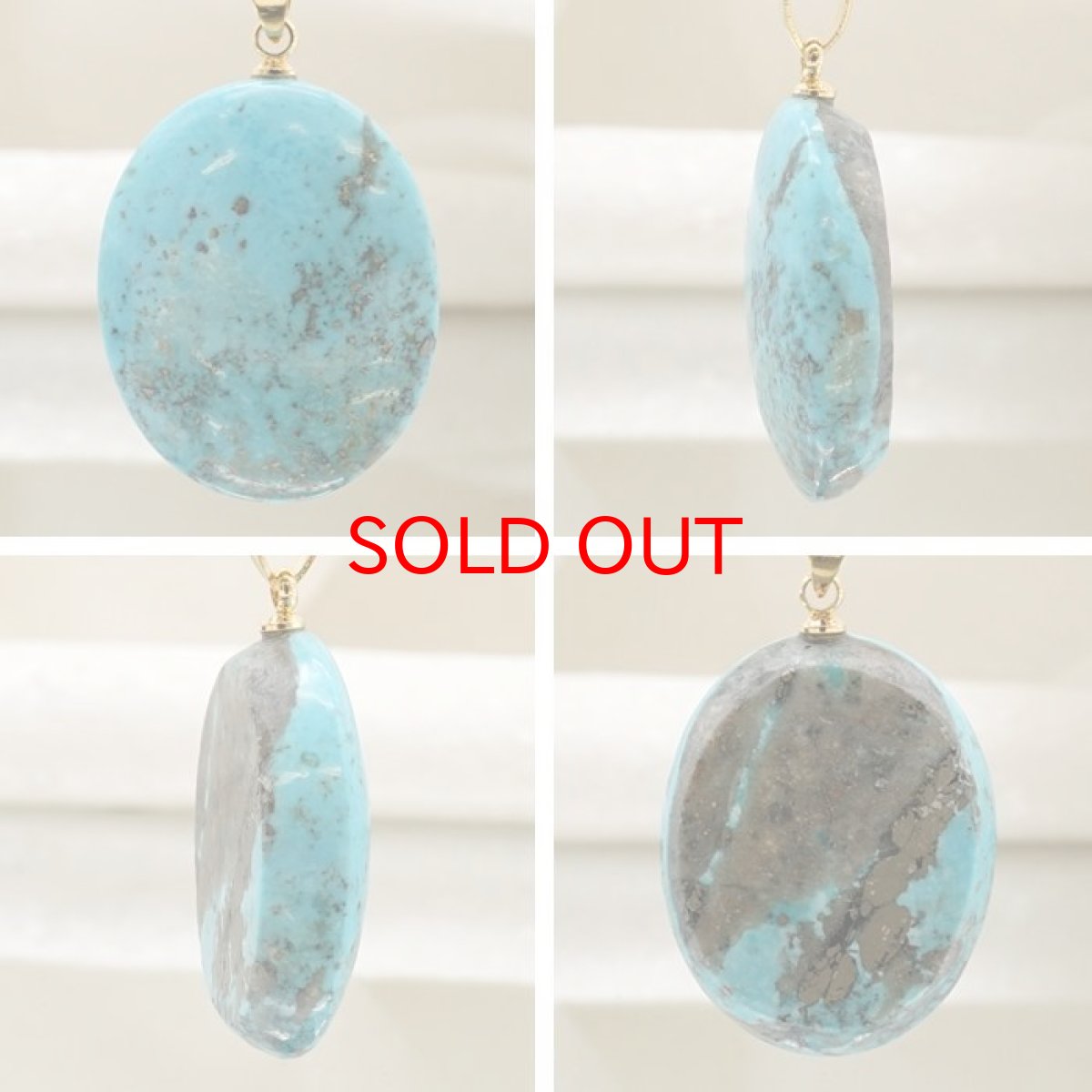 画像2: ペルシアンターコイズ ペンダントトップ イラン産 【 一点もの 】 ターコイズ Prussian Turquoise トルコ石 12月誕生石 ペンダント ネックレス トップ 天然石 パワーストーン (2)