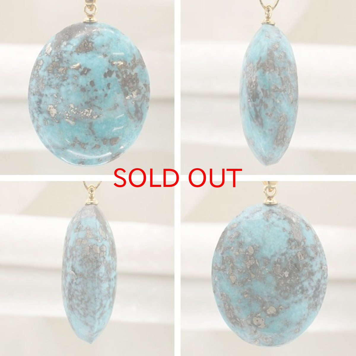 画像2: ペルシアンターコイズ ペンダントトップ イラン産 【 一点もの 】 ターコイズ Prussian Turquoise トルコ石 12月誕生石 ペンダント ネックレス トップ 天然石 パワーストーン (2)