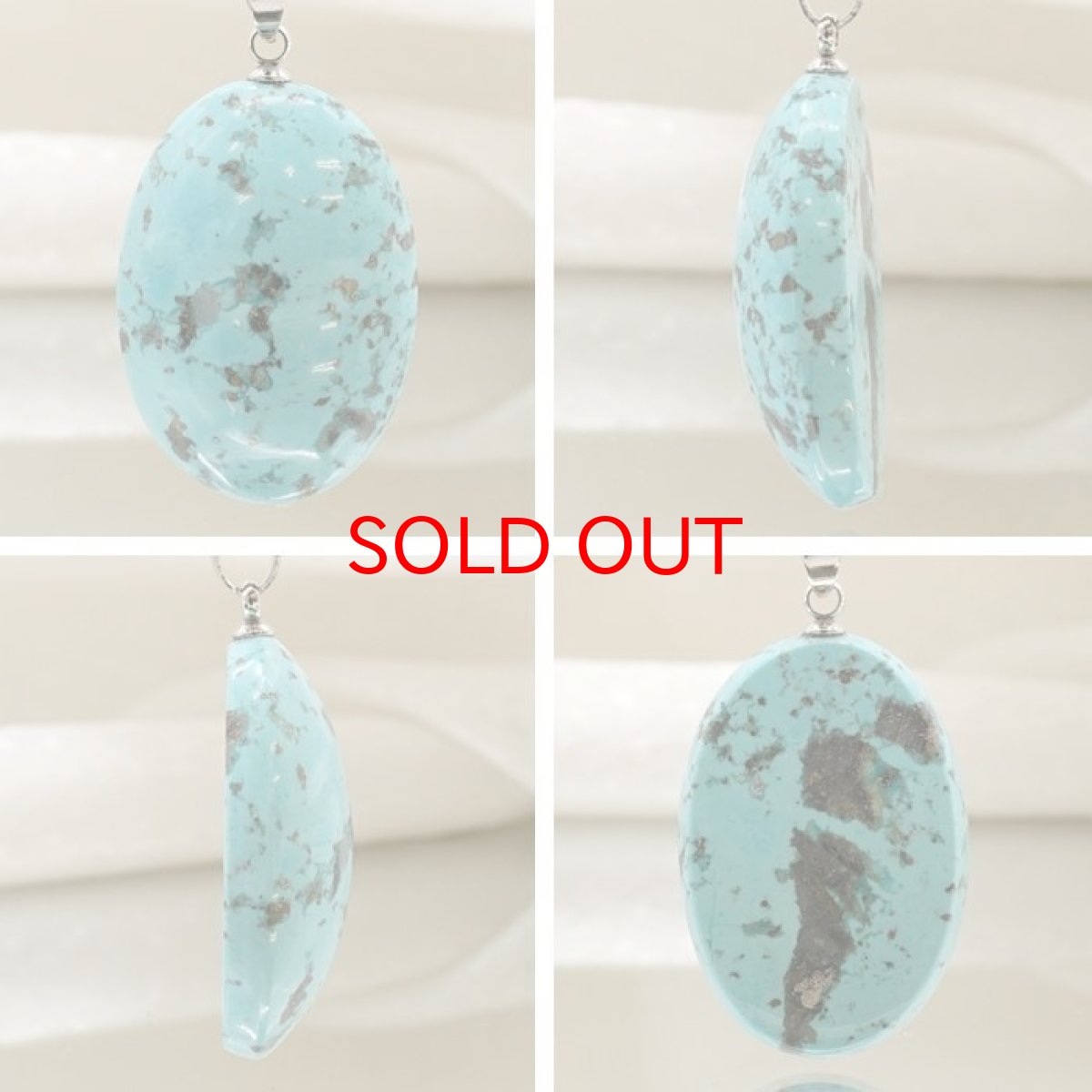 画像2: ペルシアンターコイズ ペンダントトップ イラン産 【 一点もの 】 ターコイズ Prussian Turquoise トルコ石 12月誕生石 ペンダント ネックレス トップ 天然石 パワーストーン (2)