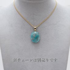 画像3: ペルシアンターコイズ ペンダントトップ イラン産 【 一点もの 】 ターコイズ Prussian Turquoise トルコ石 12月誕生石 ペンダント ネックレス トップ 天然石 パワーストーン (3)