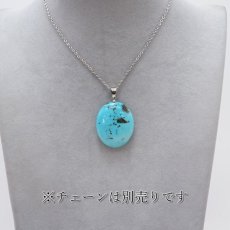 画像3: ペルシアンターコイズ ペンダントトップ イラン産 【 一点もの 】 ターコイズ Prussian Turquoise トルコ石 12月誕生石 ペンダント ネックレス トップ 天然石 パワーストーン (3)