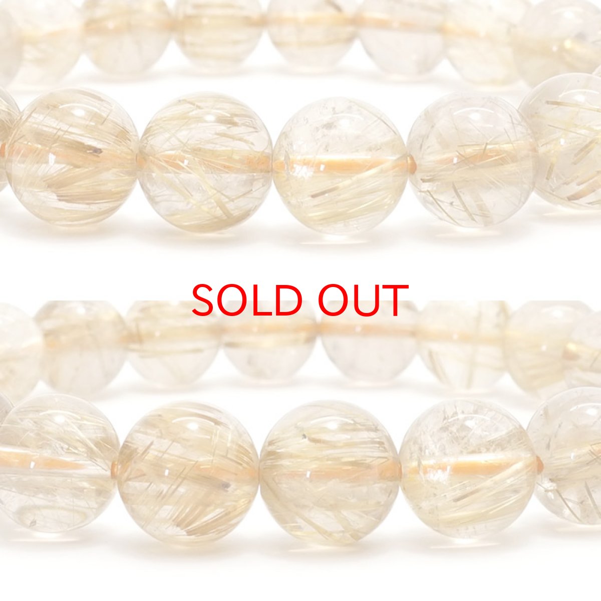 画像2: 【 一点もの 】 ゴールドルチルクォーツ ブレスレット 10mm ブラジル産 ルチル goldrutil ゴールド 金紅石入り水晶 黄金色 天然石 パワーストーン カラーストーン (2)