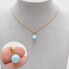 画像12: 【 一点もの 】 ラリマー ペンダントトップ ドミニカ産 日本製 Larimar ブルー・ペクトライト ネックレス お守り 浄化 天然石 パワーストーン カラーストーン (12)