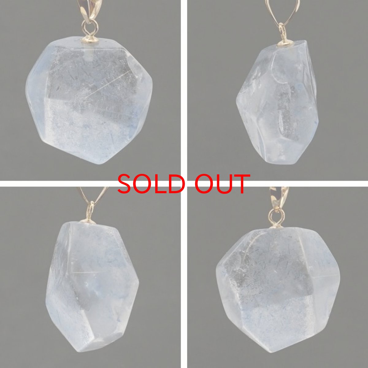 画像2: デュモルチェライトインクォーツ ペンダントトップ K18 ブラジル産 【 一点もの 】 青色 紫青色 ブルーガーデンクォーツ 水晶 日本製 原石 ペンダント ネックレス トップ 天然石 パワーストーン カラーストーン (2)