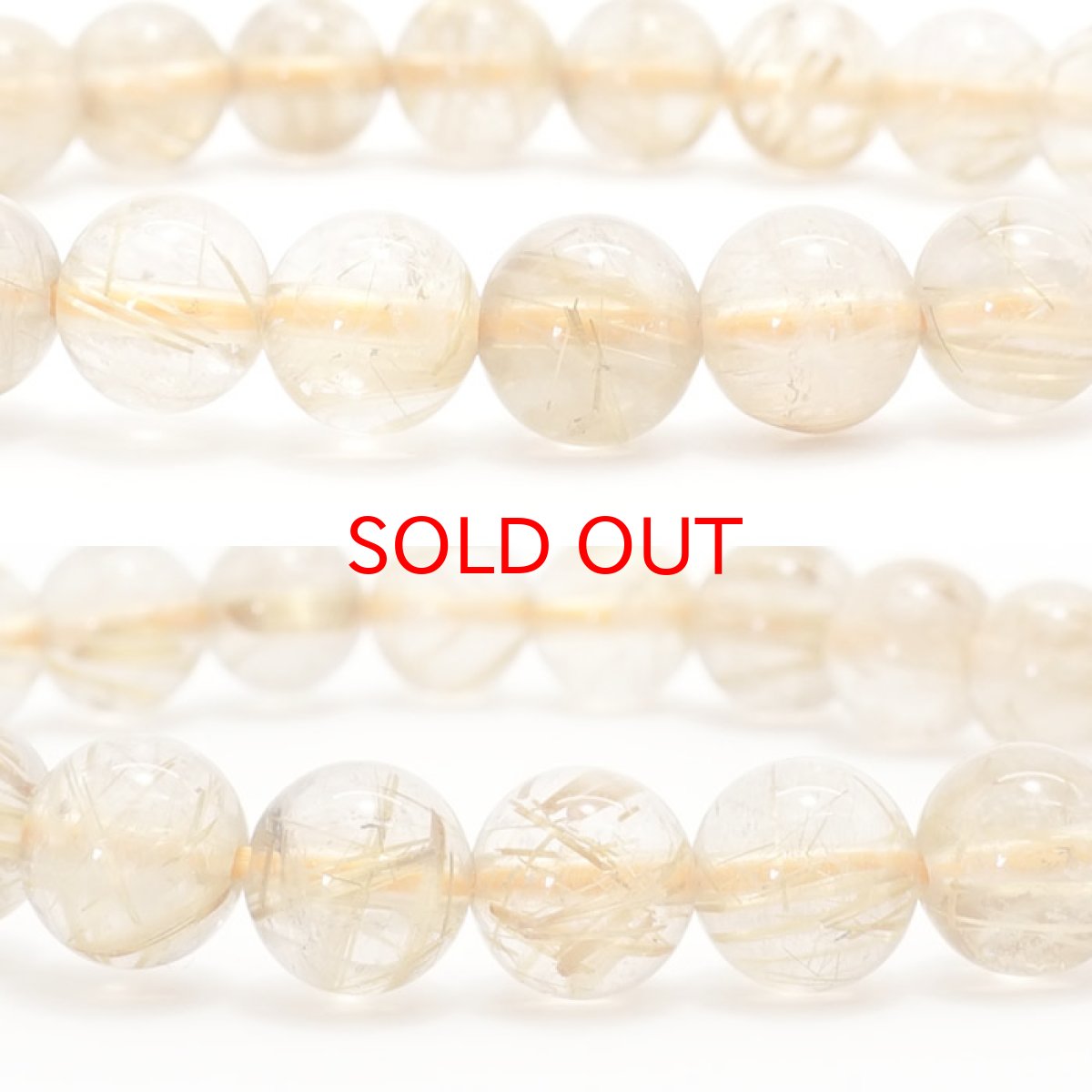 画像2: 【 一点もの 】 ゴールドルチルクォーツ ブレスレット 7mm ブラジル産 ルチル goldrutil ゴールド 金紅石入り水晶 黄金色 天然石 パワーストーン カラーストーン (2)