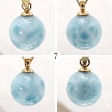 画像8: 【 一点もの 】 ラリマー ペンダントトップ ドミニカ産 日本製 Larimar ブルー・ペクトライト ネックレス お守り 浄化 天然石 パワーストーン カラーストーン (8)