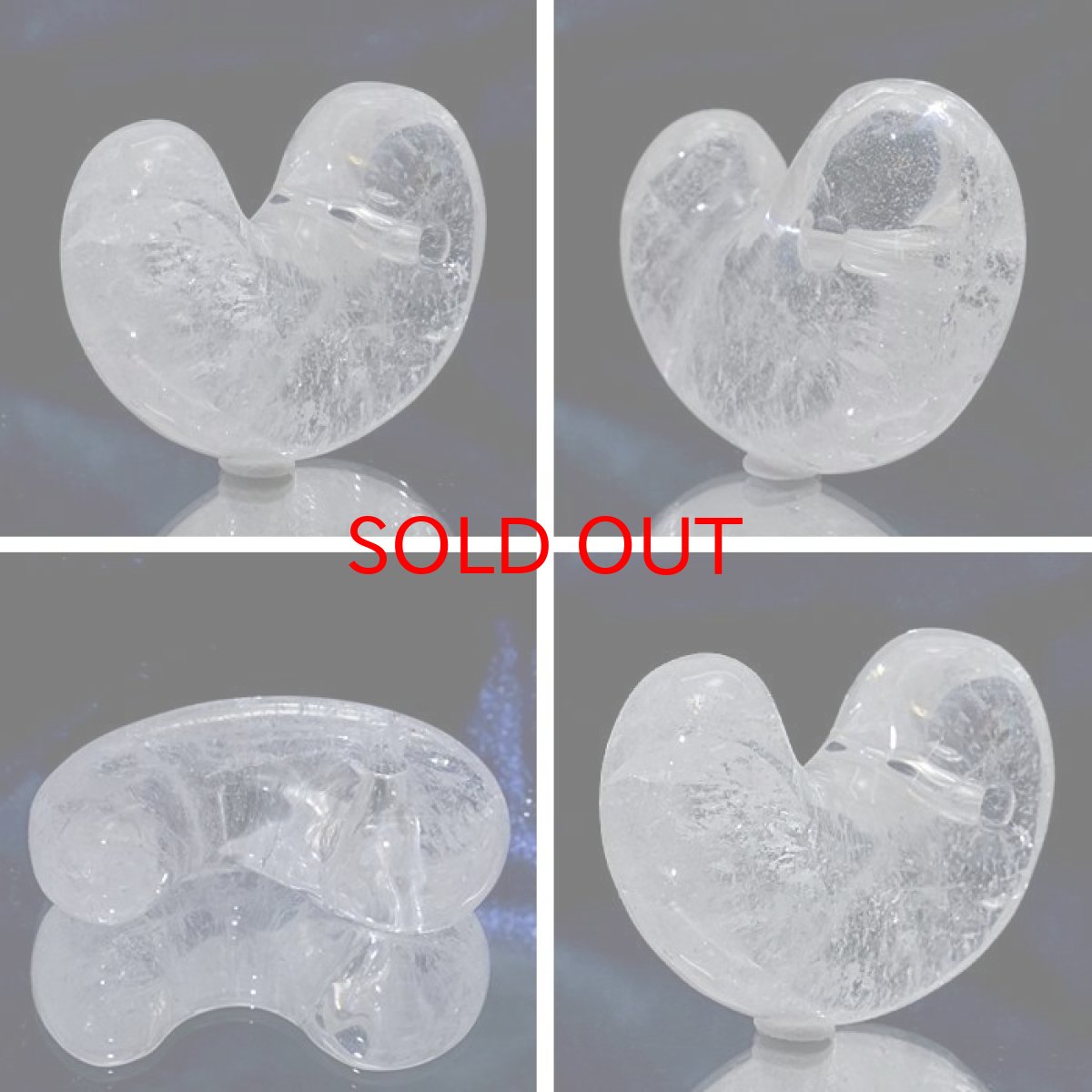 画像3: 山梨黒平水晶 勾玉 約37.4mm 【 一点もの 】 山梨県産 日本の石 稀少価値 日本銘石 国産水晶 黒平 お守り パワーストーン 天然石 カラーストーン (3)