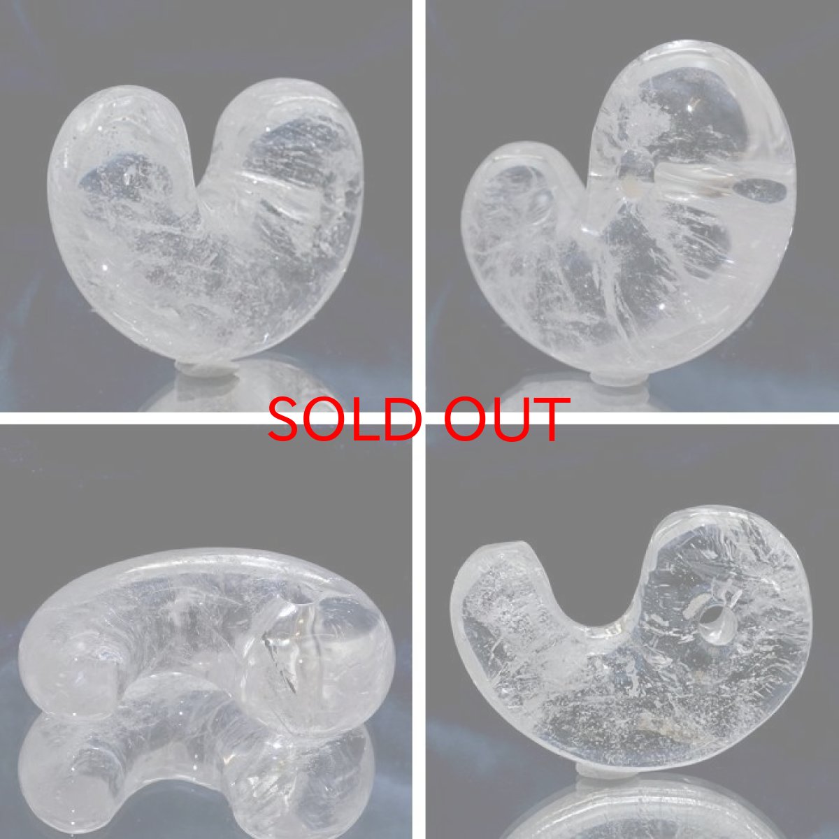 画像3: 山梨黒平水晶 勾玉 約38.4mm 【 一点もの 】 山梨県産 日本の石 稀少価値 日本銘石 国産水晶 黒平 お守り パワーストーン 天然石 カラーストーン (3)