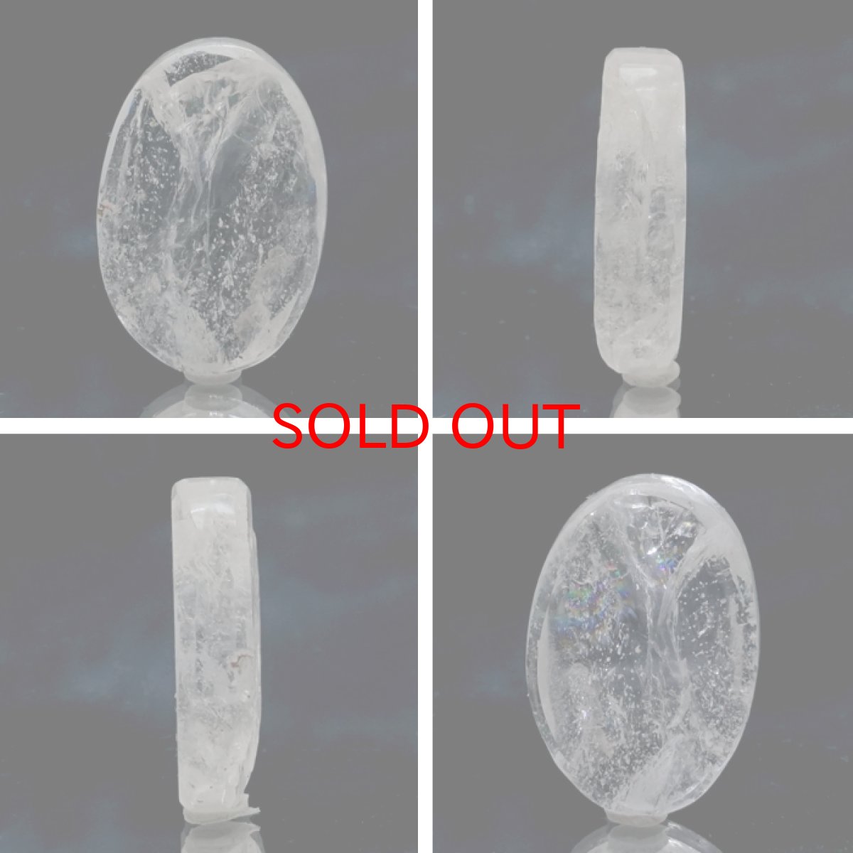 画像2: 山梨黒平水晶 ルース 約9.7ct 【 一点もの 】 山梨県産 虹入り 稀少価値 裸石 日本銘石 国産水晶 黒平 お守り パワーストーン 天然石 カラーストーン 【正規販売店】 (2)