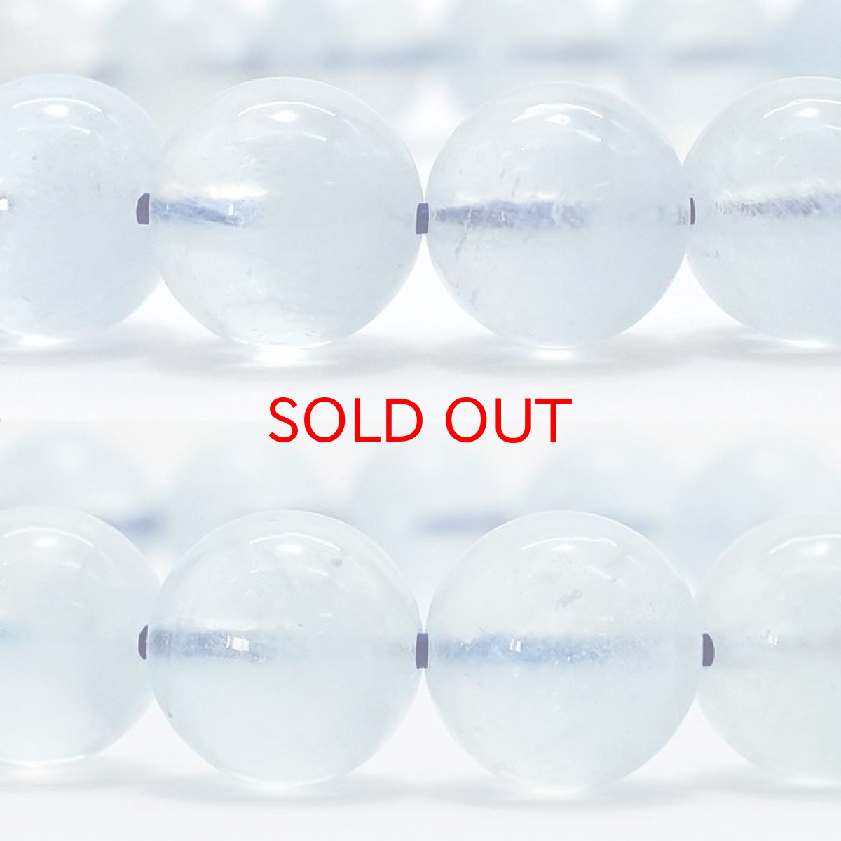 画像2: 【 一点もの 】 ホワイトクラウドアクアマリン ブレスレット 9mm ブラジル産 White Cloud Aquamarine アクアマリン 3月 誕生石 天然石 パワーストーン カラーストーン (2)